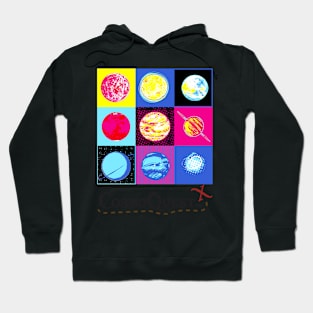 Andy Warhol Style CosmoQuest Planet Print Hoodie